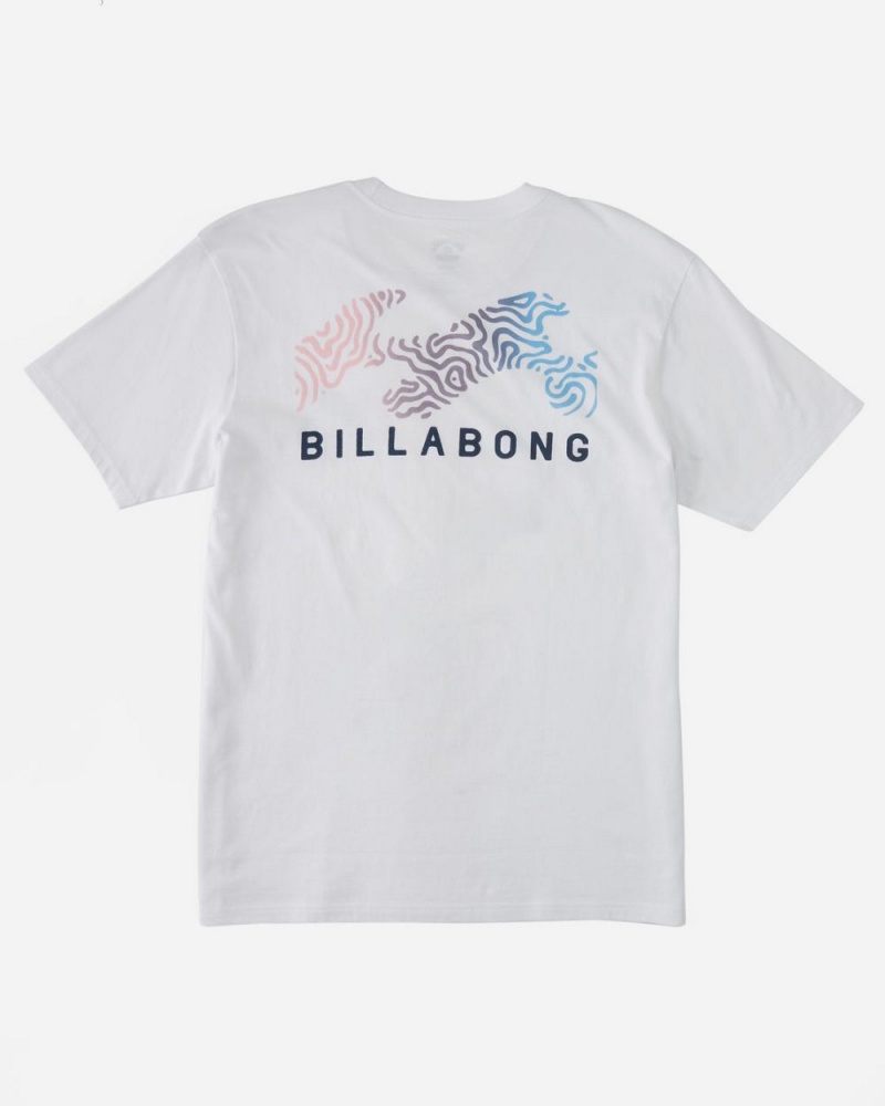 White Men's Billabong Segment Short Sleeve T-Shirt | 297430WTZ