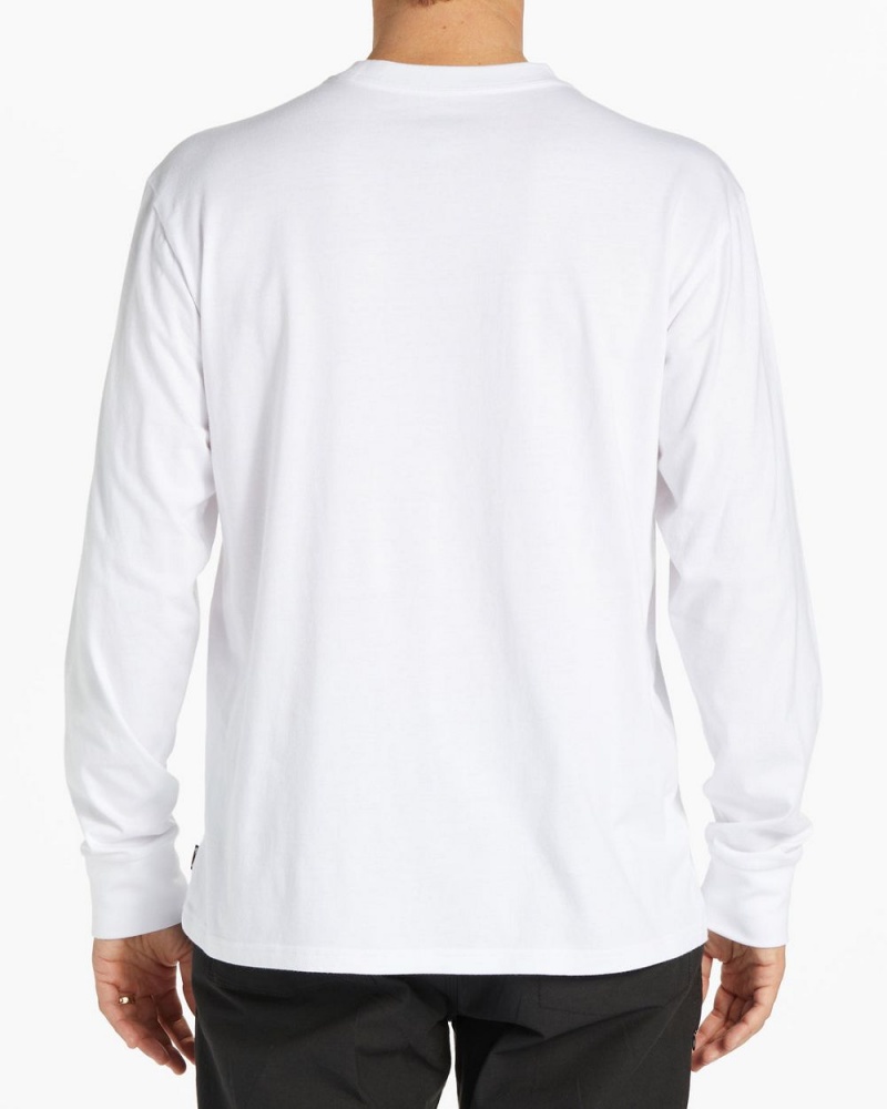 White Men's Billabong Stretch Long Sleeve T-Shirt | 940156WST