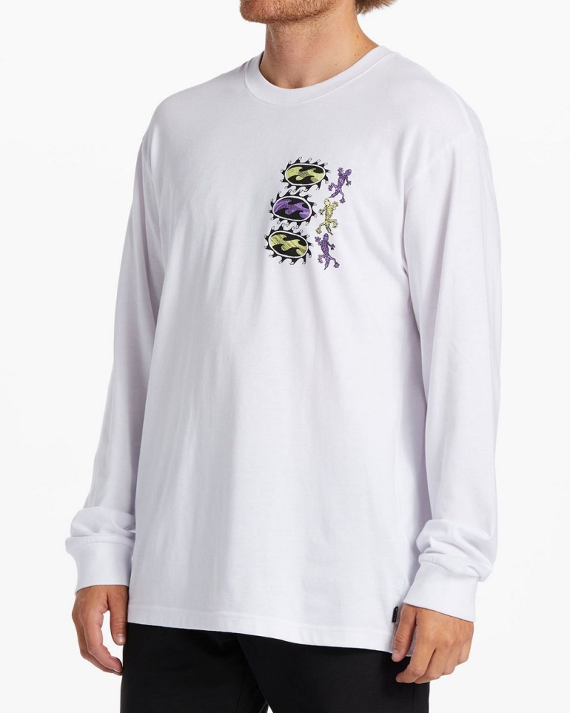 White Men's Billabong Surround Long Sleeve T-Shirt | 208739REZ