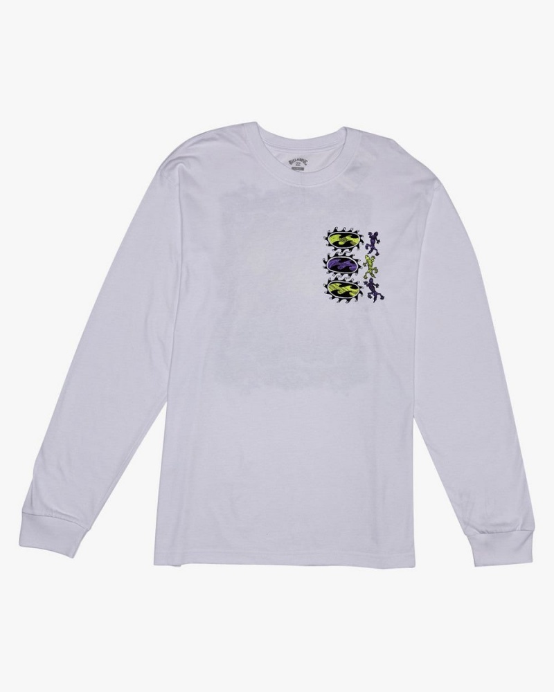 White Men's Billabong Surround Long Sleeve T-Shirt | 208739REZ