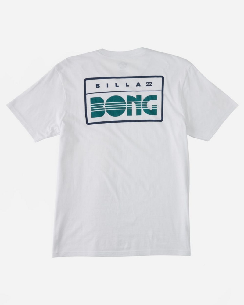 White Men's Billabong Walled Short Sleeve T-Shirt | 574318KMH