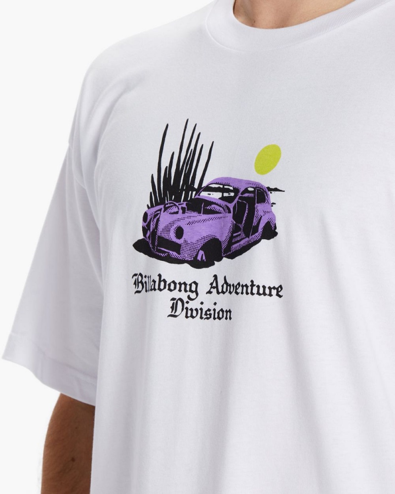 White Men's Billabong Wreck T-Shirt | 382541WDP