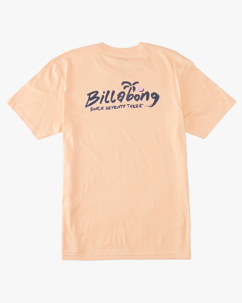 Yellow Men's Billabong Lounge T-Shirt | 403729XAM